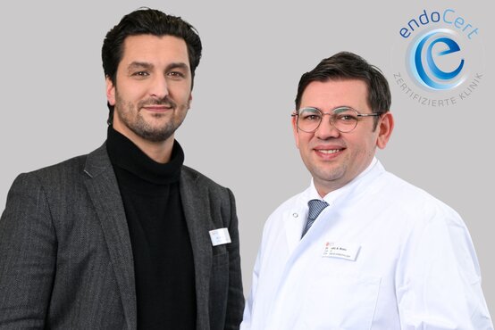Klinikgeschäftsführer Martin Wiesel und Chefarzt Dr. Albert Bratu der Schön Klinik Lorsch